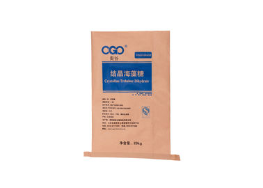 China Los bolsos tejidos polipropileno del papel de Brown Kraft de 3 capas, aduana imprimieron bolsos del saco de la alimentación proveedor