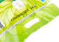 Las bolsas de plástico cortadas con tintas amistosas de la manija de la categoría alimenticia de Eco, fuerza de alta resistencia de los alimentos de los bolsos plásticos del acondicionamiento proveedor
