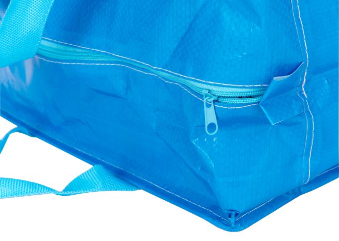 Recicle los bolsos de compras no tejidos ambientales del azul con el logotipo impreso aduana