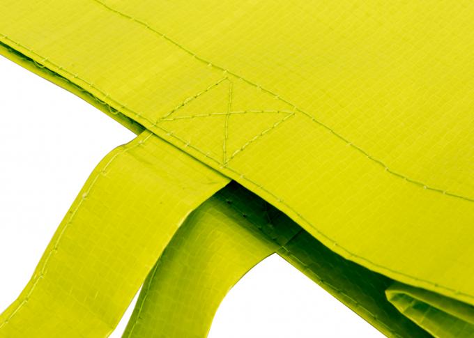 Los bolsos de compras tejidos durables coloridos, parte inferior fría del sello reciclan bolsos de compras reutilizables