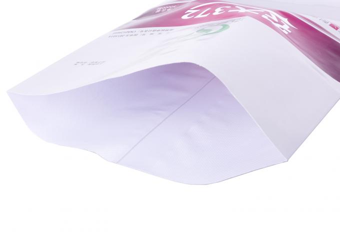 Sacos tejidos laminados doblez doble, bolsa de papel blanca tejida PP de Kraft de la tela