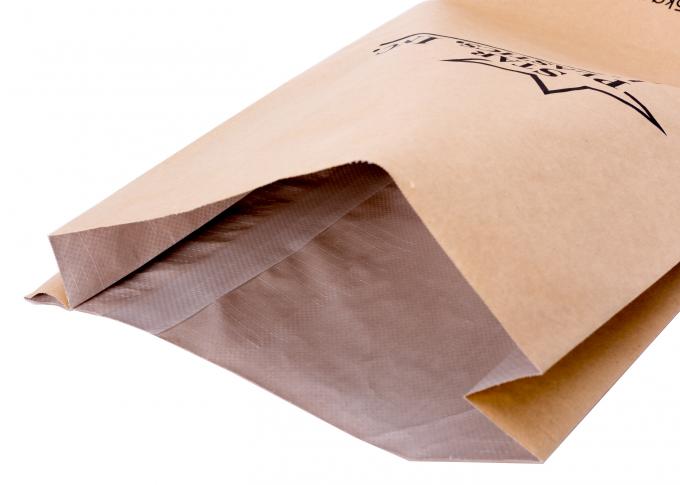 La aduana impermeable imprimió los bolsos, los bolsos tejidos PP de la comida del papel de Kraft escoge/doblez del doble
