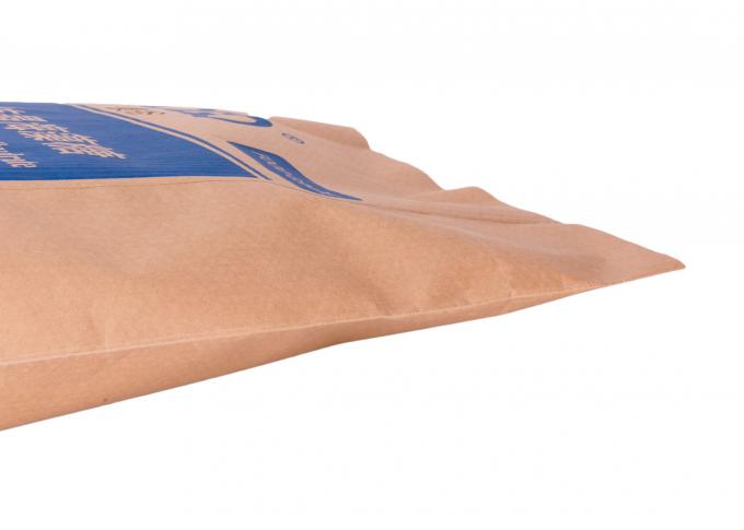 Bolsos de empaquetado del fertilizante compuesto del papel de Multiwall Kraft con resistente de agua Ziplock