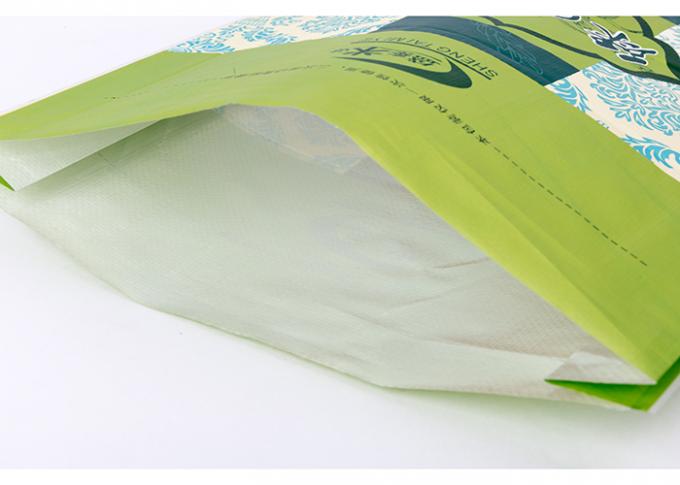 Los materiales de envase de plástico tejidos los PP para el embalaje de la comida/del arroz empaquetan el escudete lateral 15kg