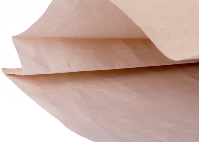 La bolsa de papel plástica tejida con tres el sello lateral PP laminó el material del papel de Kraft