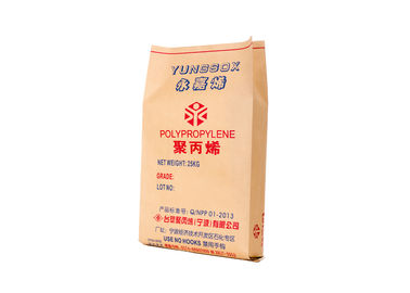 China Bolsa de papel sola/doble cosida del cemento del plástico laminado, bolsas de papel del sellado caliente proveedor