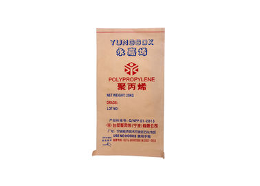 China Bolsa de papel plástica de Kraft de la bolsa de papel del sellado caliente con el material tejido Pp de la tela proveedor