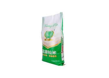 China Bolsos de empaquetado tejidos PP de impresión dobles del arroz con el hilo de coser de la ventana clara proveedor
