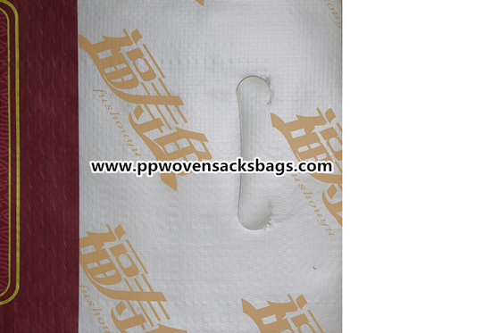 Bolsos laminados BOPP tejidos PP transparentes con la manija para el arroz Proveedor