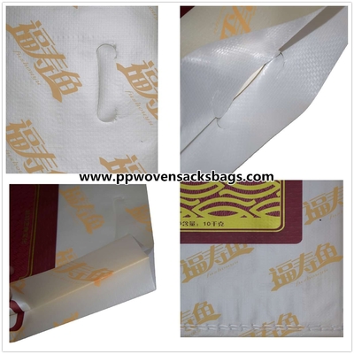 Bolsos laminados BOPP tejidos PP transparentes con la manija para el arroz Proveedor