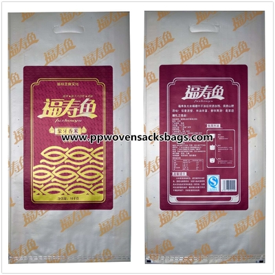 Bolsos laminados BOPP tejidos PP transparentes con la manija para el arroz Proveedor