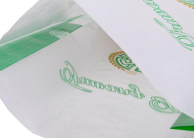 Bolsos de empaquetado tejidos PP de impresión dobles del arroz con el hilo de coser de la ventana clara