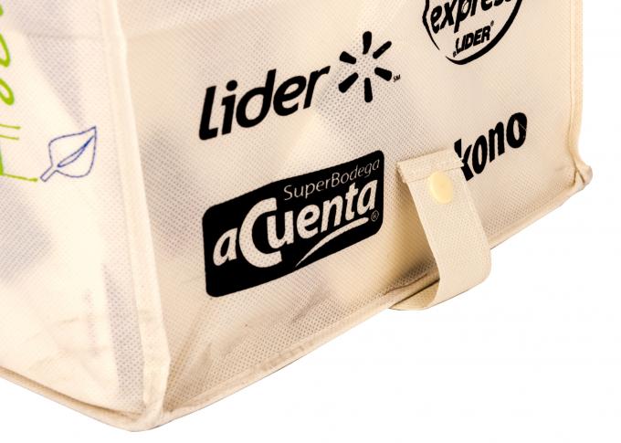 Bolsos de ultramarinos reutilizables impresos aduana al por mayor con el material tejido del paño