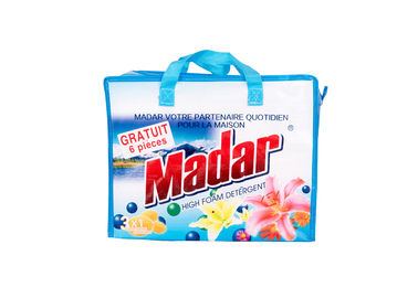 Recicle los bolsos de compras no tejidos ambientales del azul con el logotipo impreso aduana